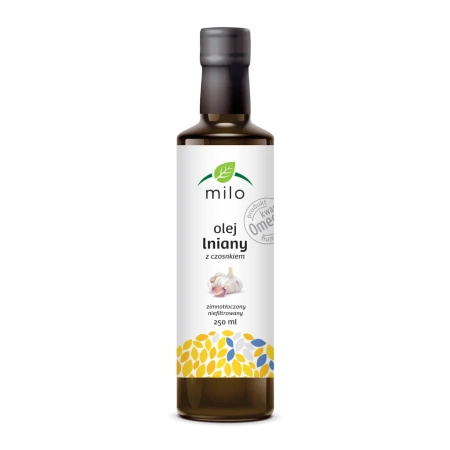 Olej lniany z czosnkiem 250 ml