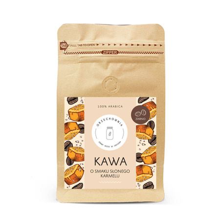Kawa o smaku słonego karmelu ziarnista 200g