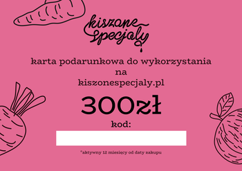 Karta podarunkowa 300zł - wysyłka email (PDF)