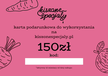 Karta podarunkowa 150zł - wysyłka email (PDF)