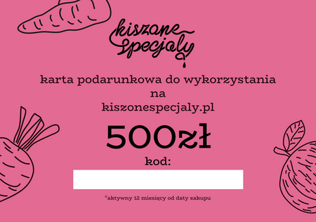 Karta podarunkowa 500zł - wersja papierowa