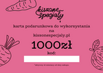 Karta podarunkowa 1000zł - wysyłka email (PDF)