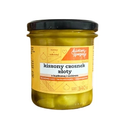 Złoty czosnek kiszony z kurkumą i imbirem 340g