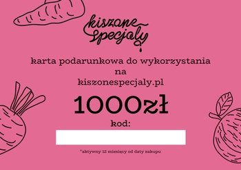 Karta podarunkowa 1000zł - wersja papierowa