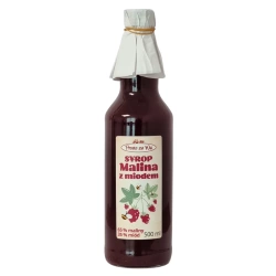 Syrop malinowy z miodem 500ml